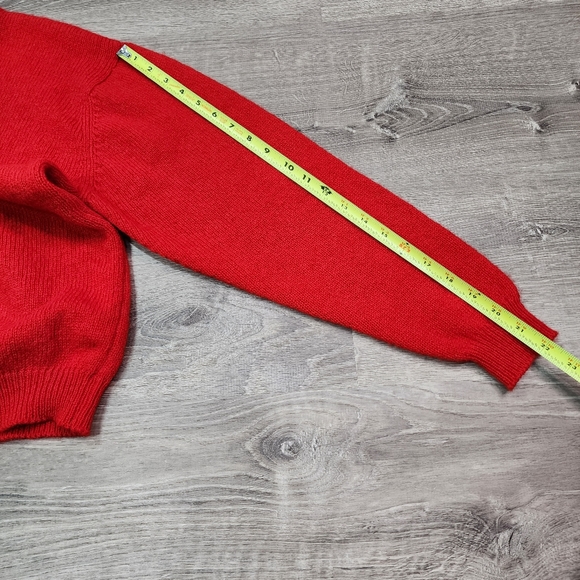 VINTAGE WOOL Archie Brown & Son of Bermuda Red Plaid Button Up Cardigan - Picture 7 of 16